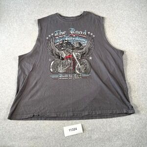 Way to Celebrate Patriotic The Road To Freedom Built To Last Tank Top Mens 3XL
